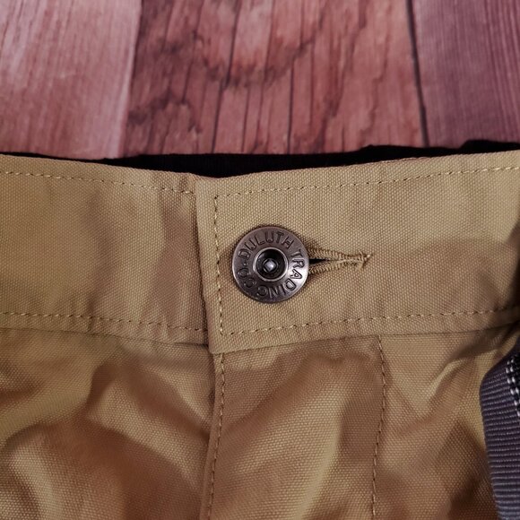 Duluth Trading Co Mens Size Large Dry on the Fly Cargo Shorts Belted Tan Nylon - Picture 7 of 11